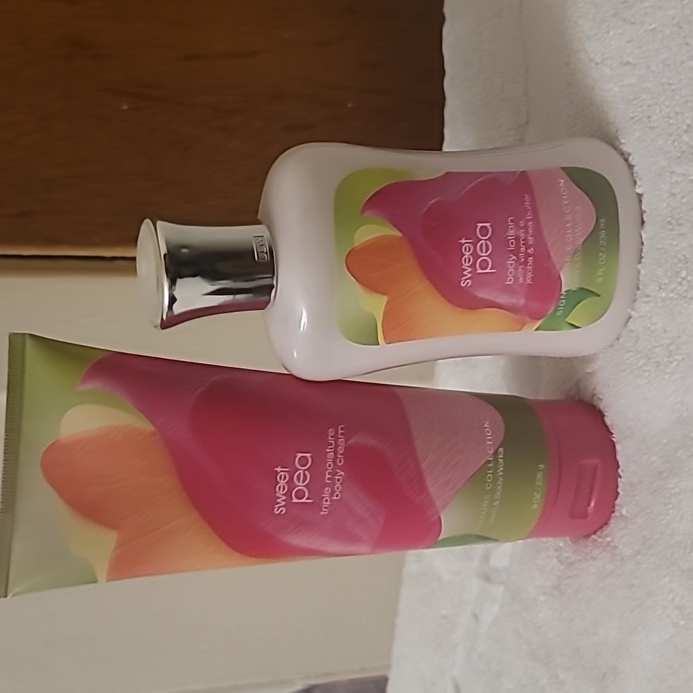 Bath and body works Sweet Pea body cream, body lotion and body butter